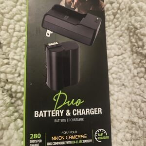 Battery and charger for Nikon camera. New In Box.